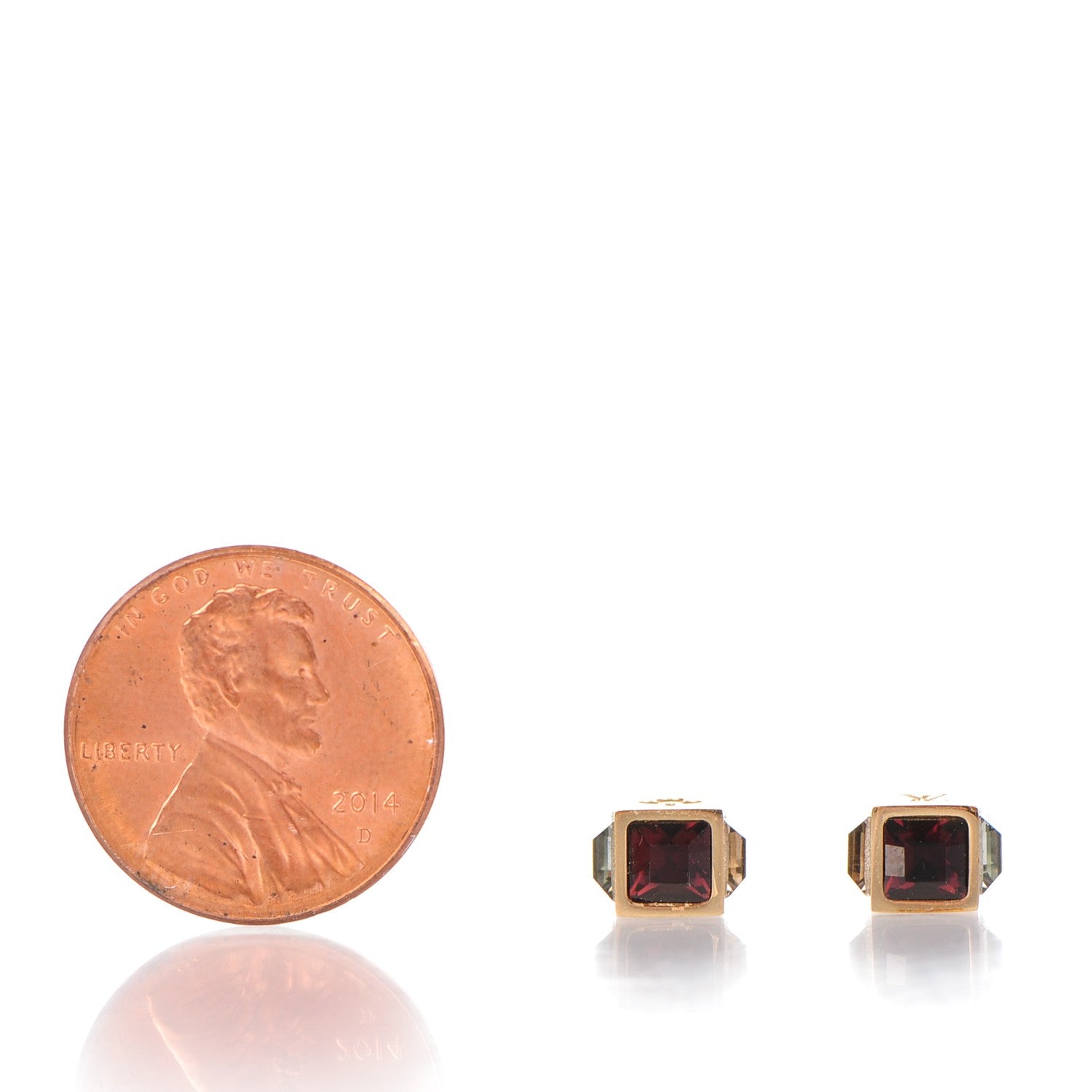 Louis Vuitton Gamble Stud Earrings Bordeaux 2 of 5
