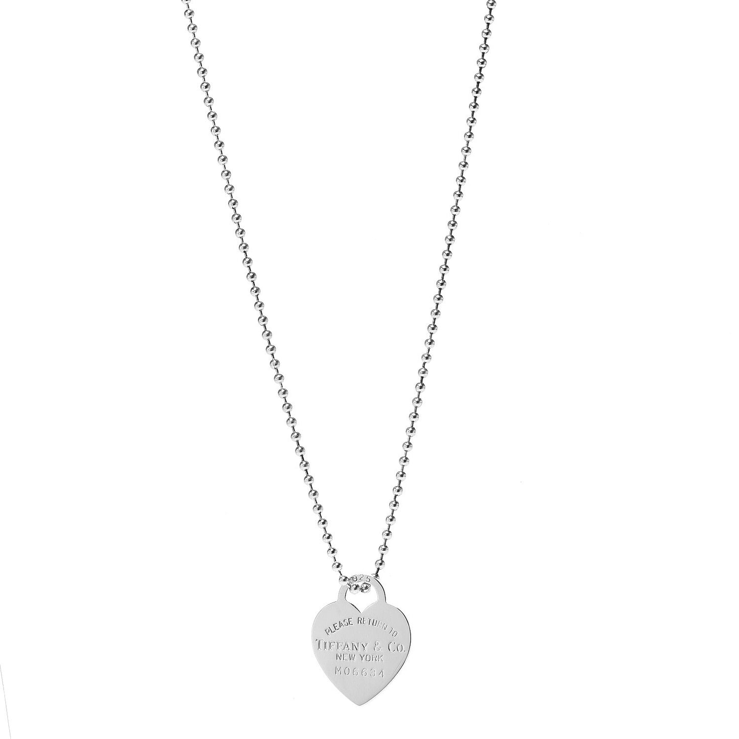 Sterling Silver Long Return to Tiffany Heart Pendant Necklace