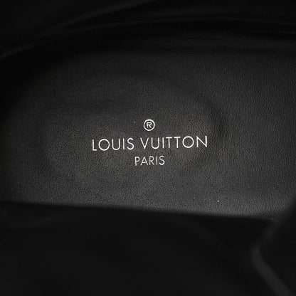 Louis Vuitton Calfskin Monogram Wonderland Flat Ranger Boots 40 Black 8 of 10