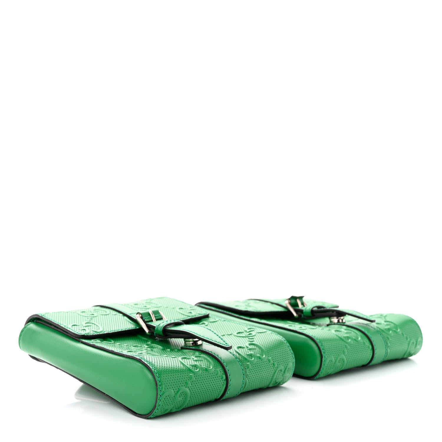 Gucci Calfskin GG Tennis Embossed 2 Detachable Pouch Belt Bag New Shamarock 4 of 13