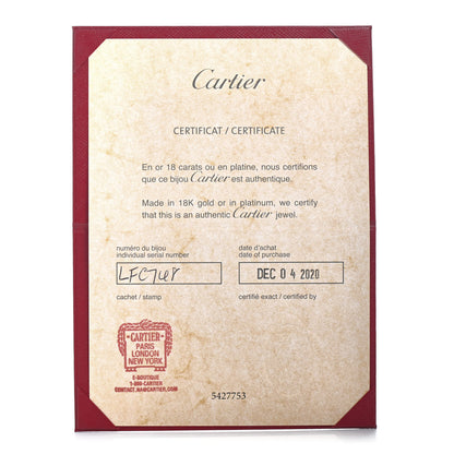 Cartier 18K White Gold LOVE Bracelet 17 5 of 6