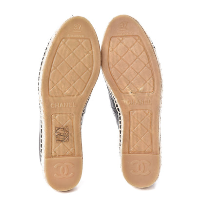 Chanel Lambskin CC Espadrilles 37 Black 5 of 11