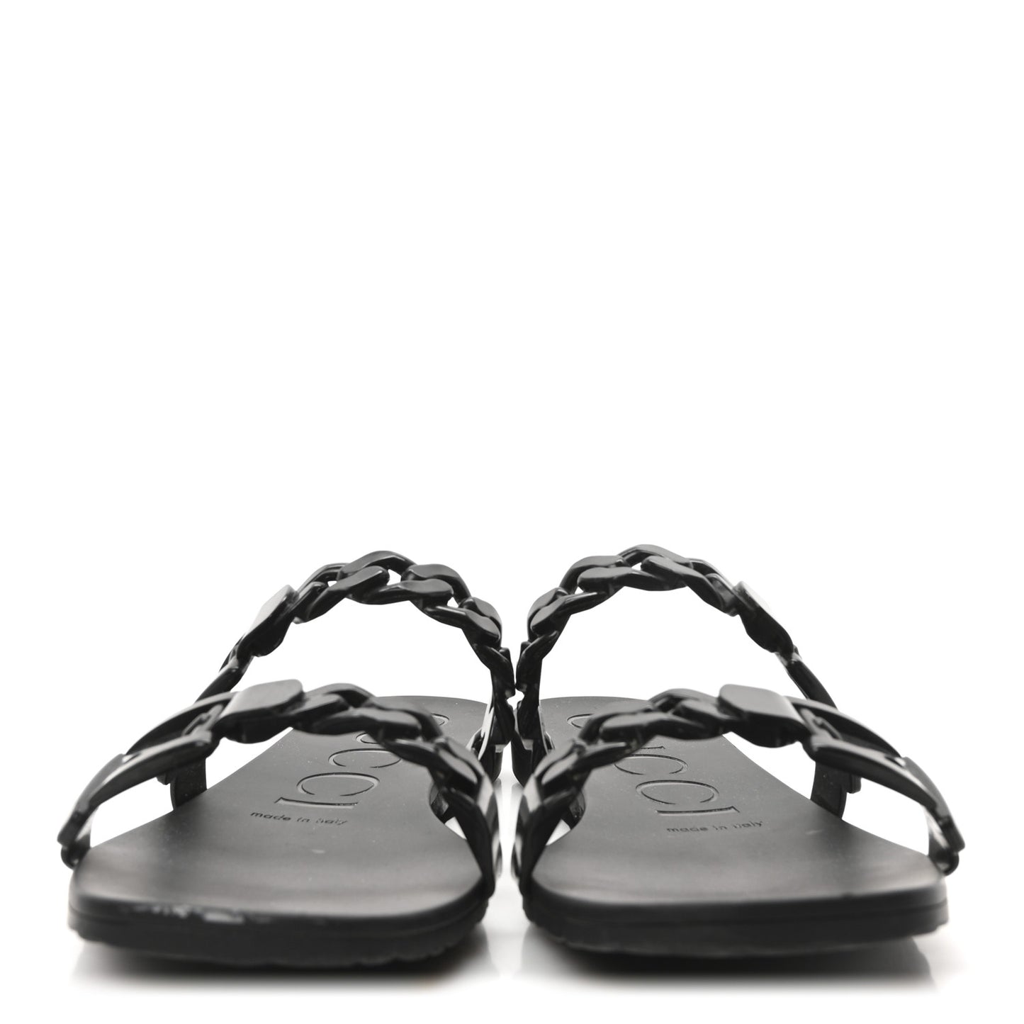 Rubber Womens Slide Sandals 40 Black