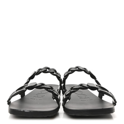 Gucci Rubber Womens Slide Sandals 40 Black 3 of 9