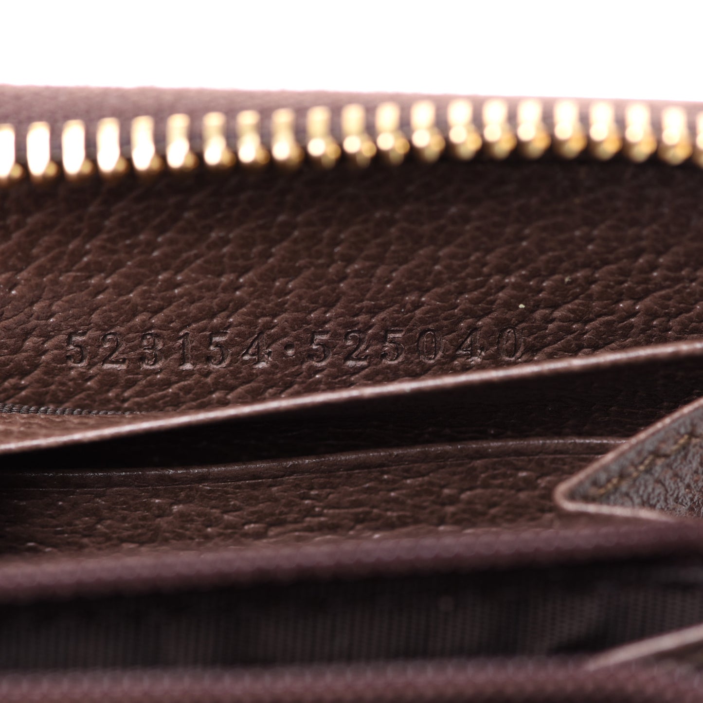 GG Supreme Monogram Web Ophidia Zip Around Wallet Brown