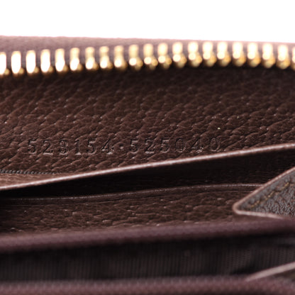 Gucci GG Supreme Monogram Web Ophidia Zip Around Wallet Brown 7 of 8