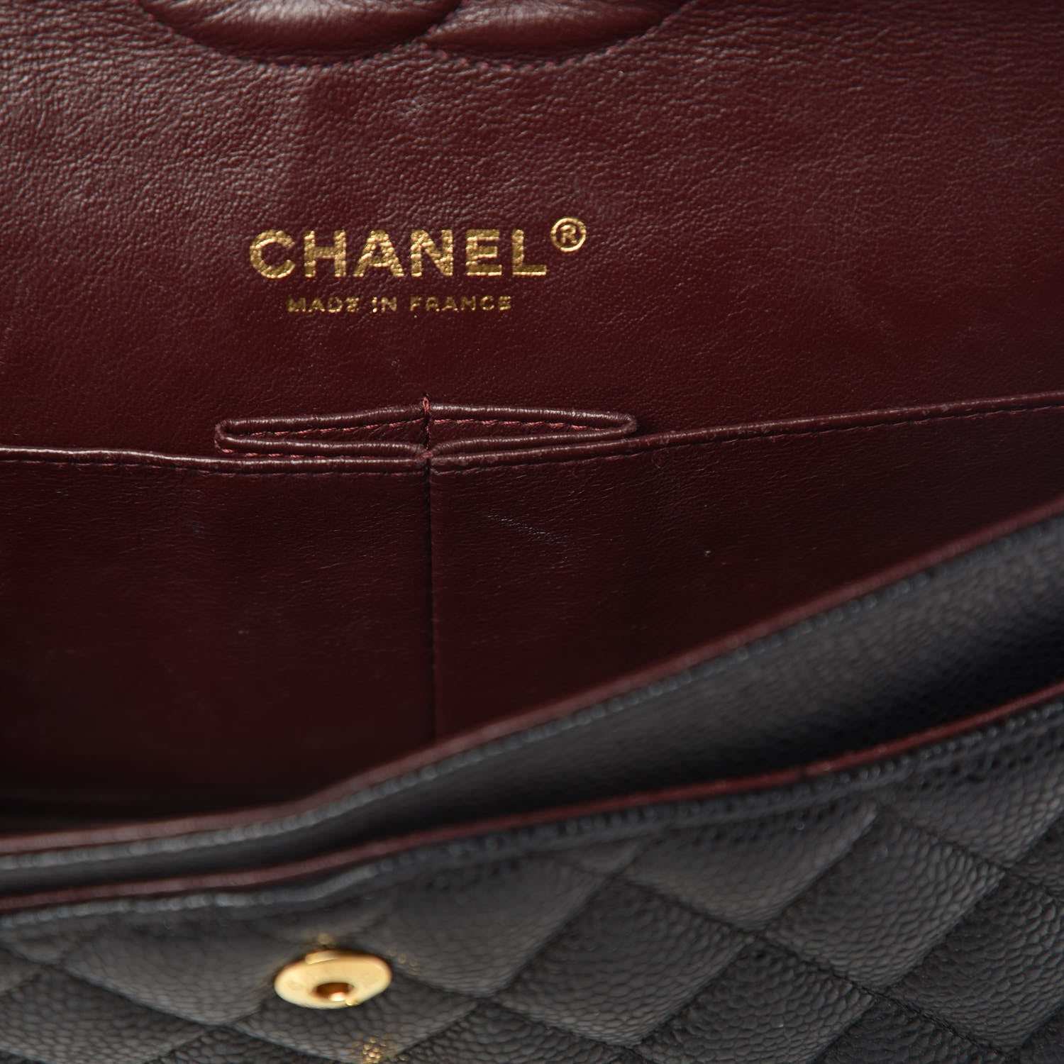 Chanel Caviar Quilted Medium Double Flap Black 8 of 13