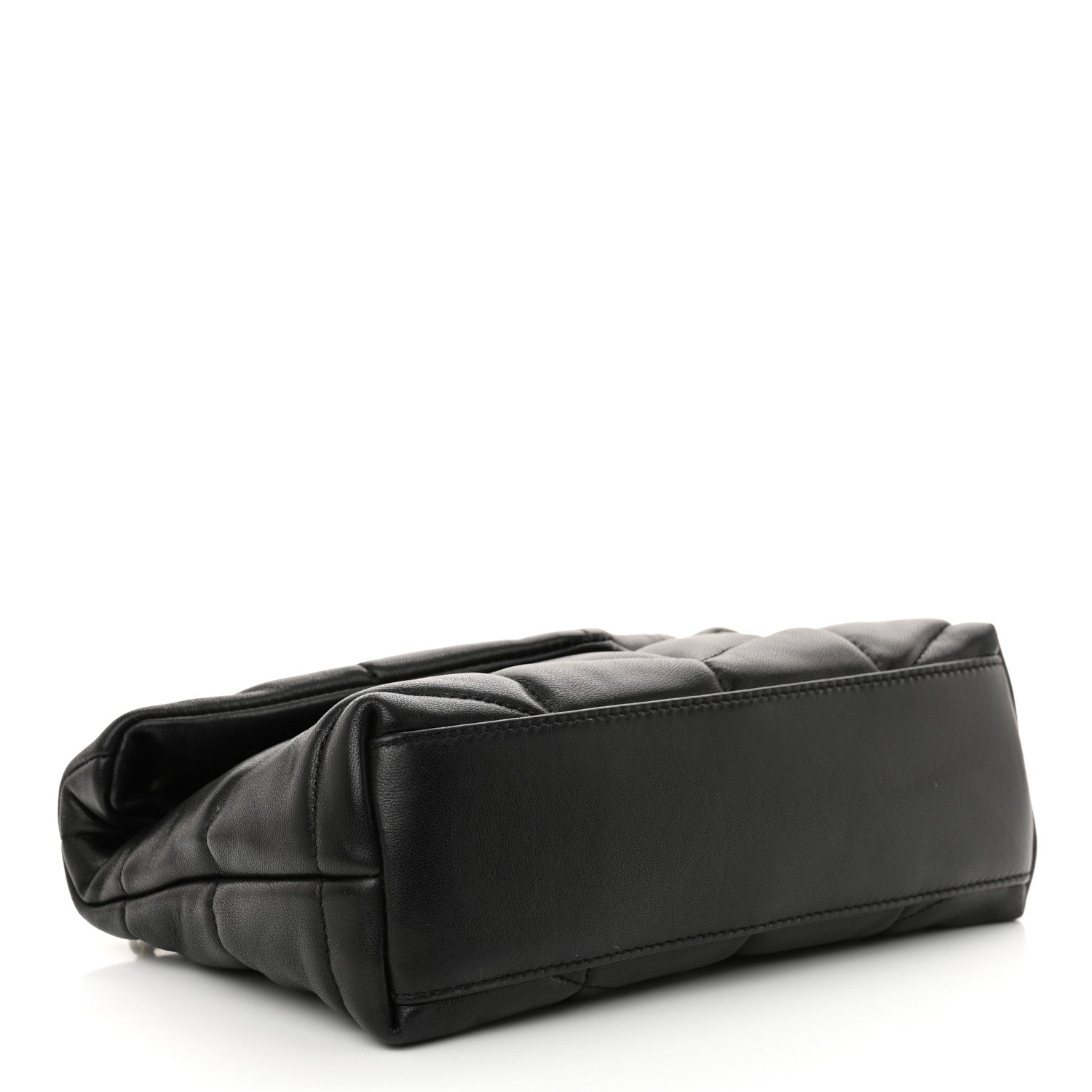 Saint Laurent Lambskin Quilted Toy Loulou Puffer Monogram Chain Satchel Black 4 of 11