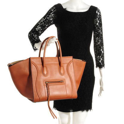 Celine Natural Calfskin Medium Phantom Luggage Tan 2 of 8