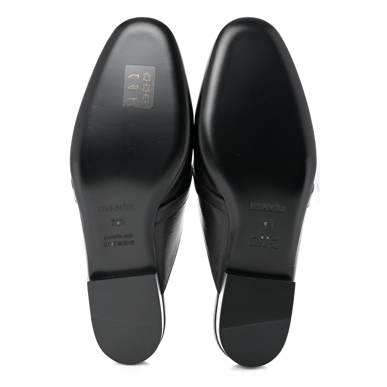 Hermes Goatskin Oz Mules 36.5 Black 5 of 9