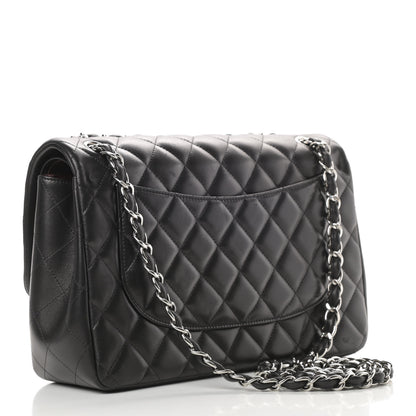 Chanel Lambskin Quilted Jumbo Double Flap Black 3 of 16