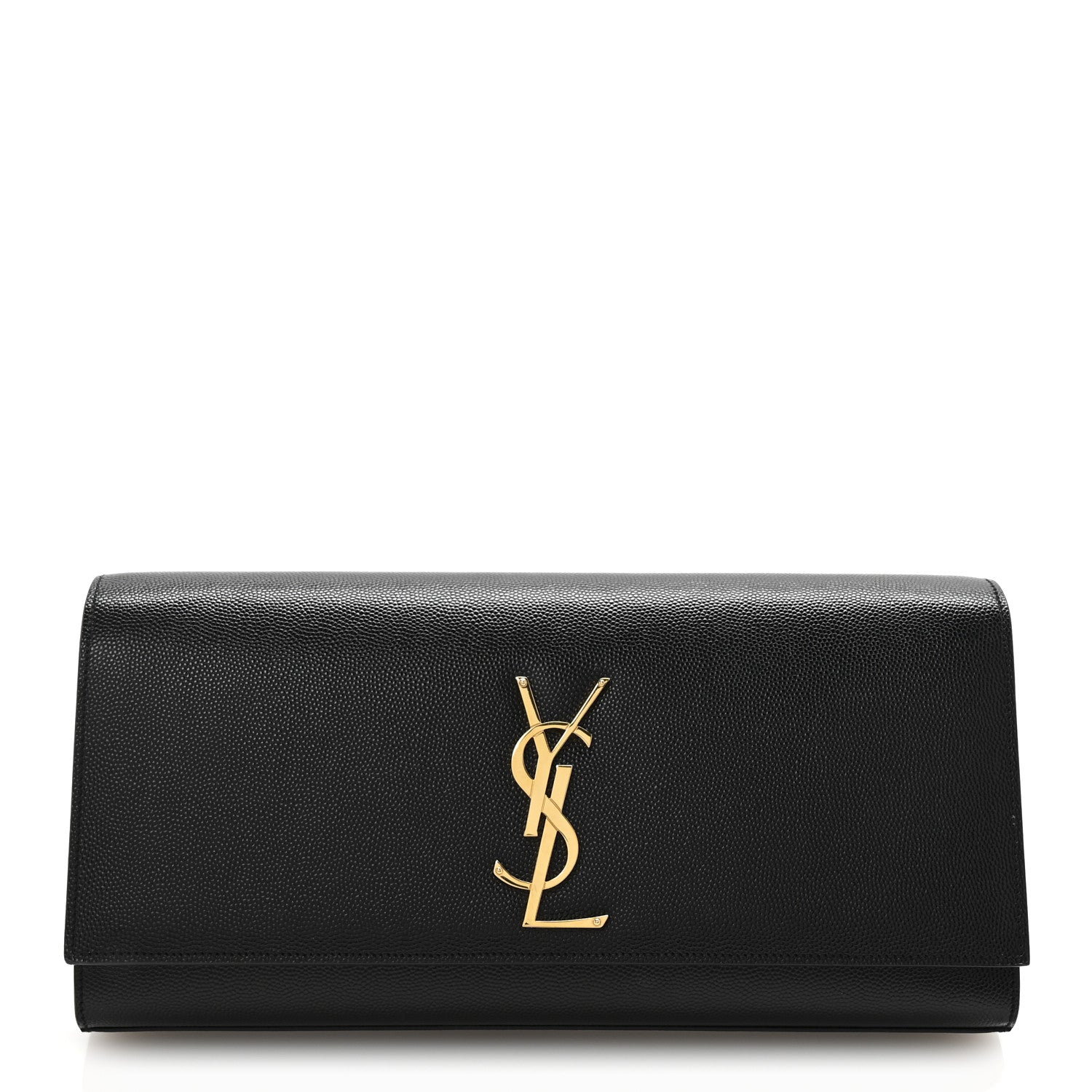 Saint Laurent Grain De Poudre Monogram Cassandre Clutch Black 1 of 6