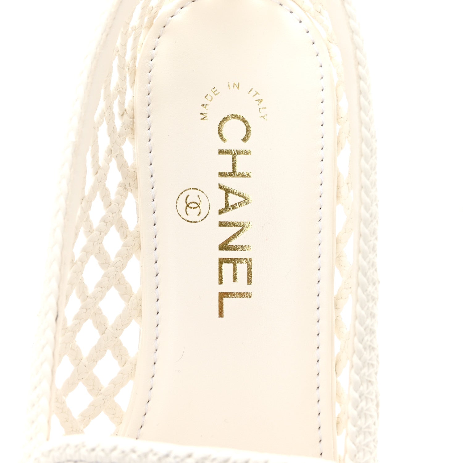 Chanel Braided Lambskin CC Mocassin Loafers 41 White 7 of 10