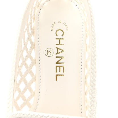 Chanel Braided Lambskin CC Mocassin Loafers 41 White 7 of 10