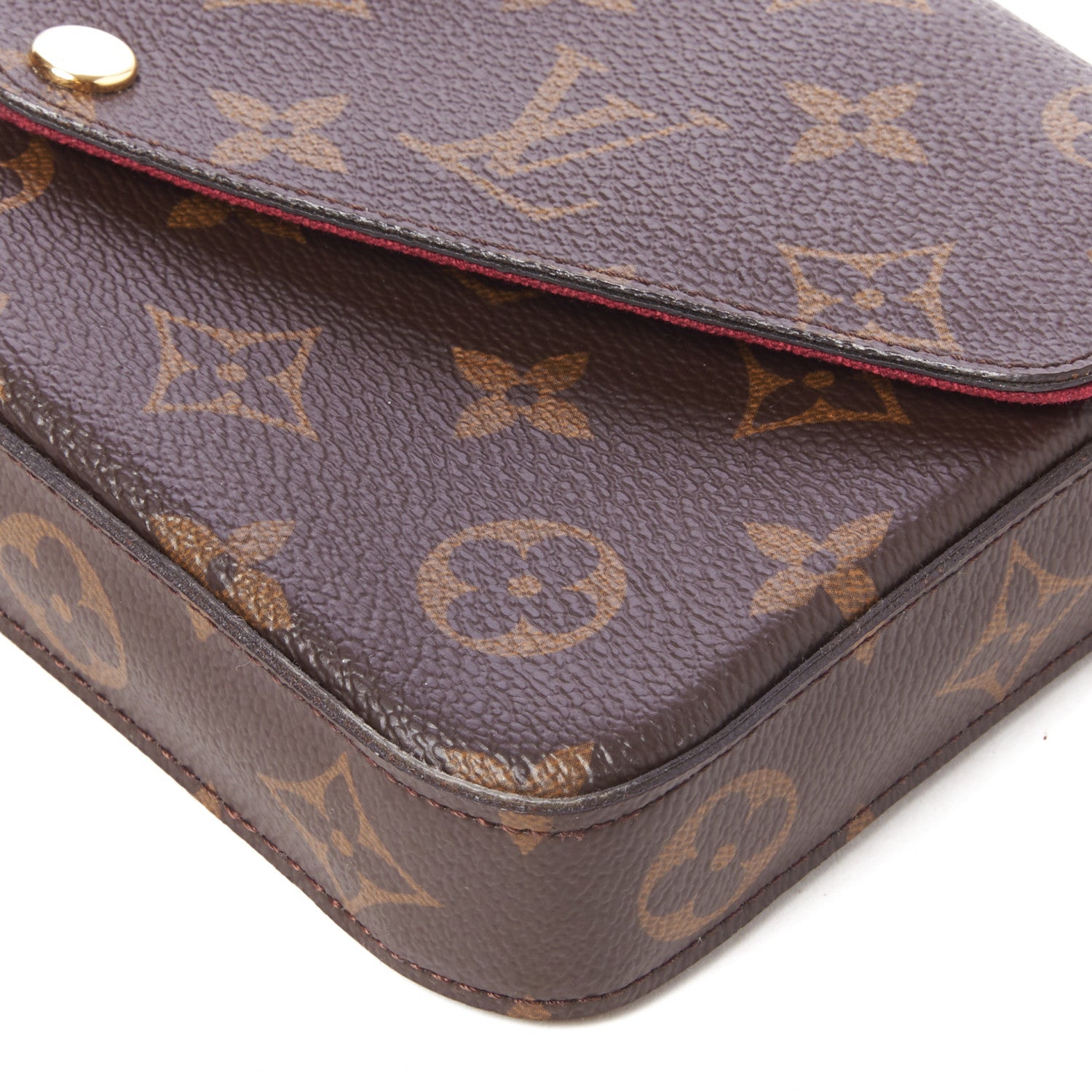 Louis Vuitton Monogram Pochette Felicie Chain Wallet Fuchsia 5 of 8