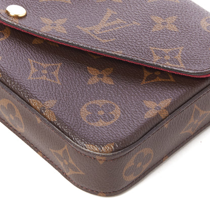 Louis Vuitton Monogram Pochette Felicie Chain Wallet Fuchsia 5 of 8