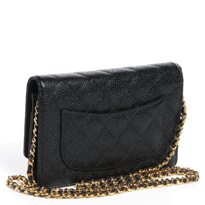 Chanel Caviar Quilted Wallet On Chain WOC Black 3 of 9