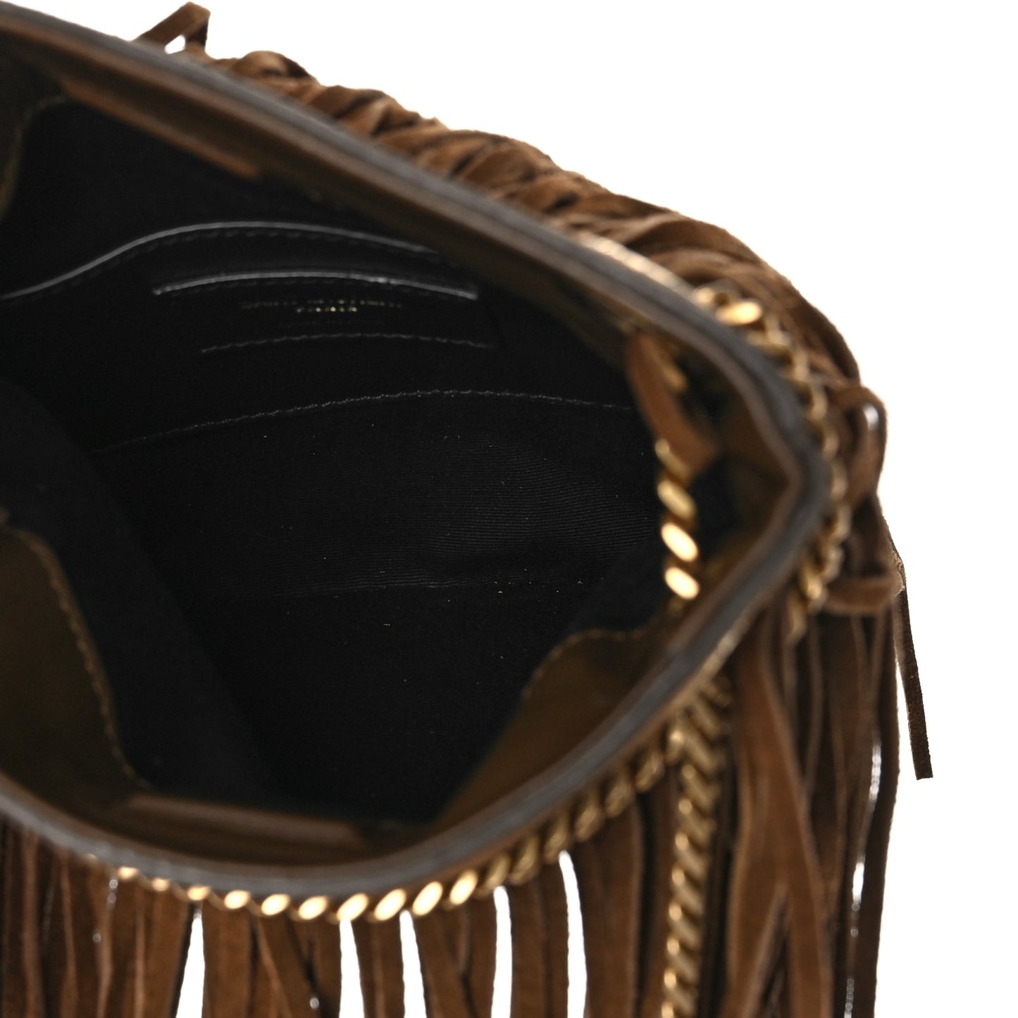 Suede Calfskin Small Grace Fringed Hobo Bag Light Ocre