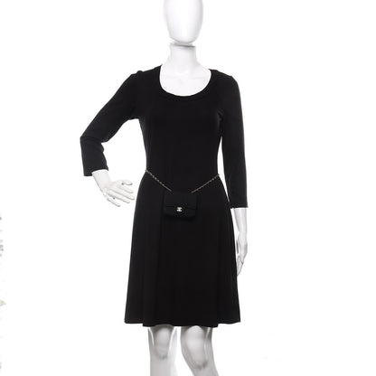 Chanel Jersey Quilted Belt Bag Black 2 of 12