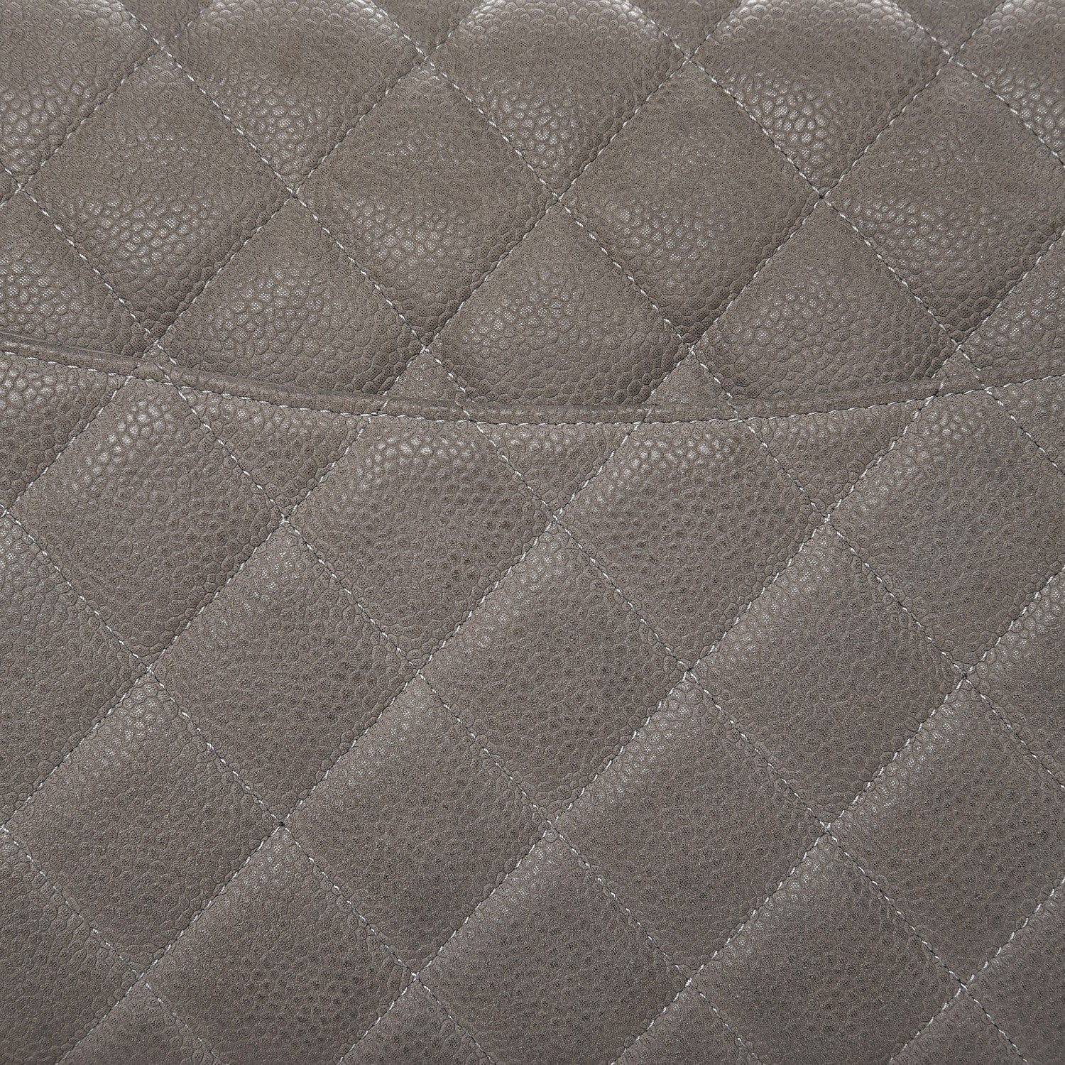 Chanel Iridescent Caviar Quilted Jumbo Double Flap Light Grey 10 of 11