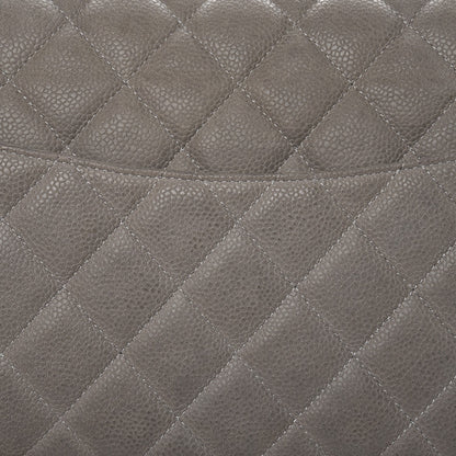 Chanel Iridescent Caviar Quilted Jumbo Double Flap Light Grey 10 of 11