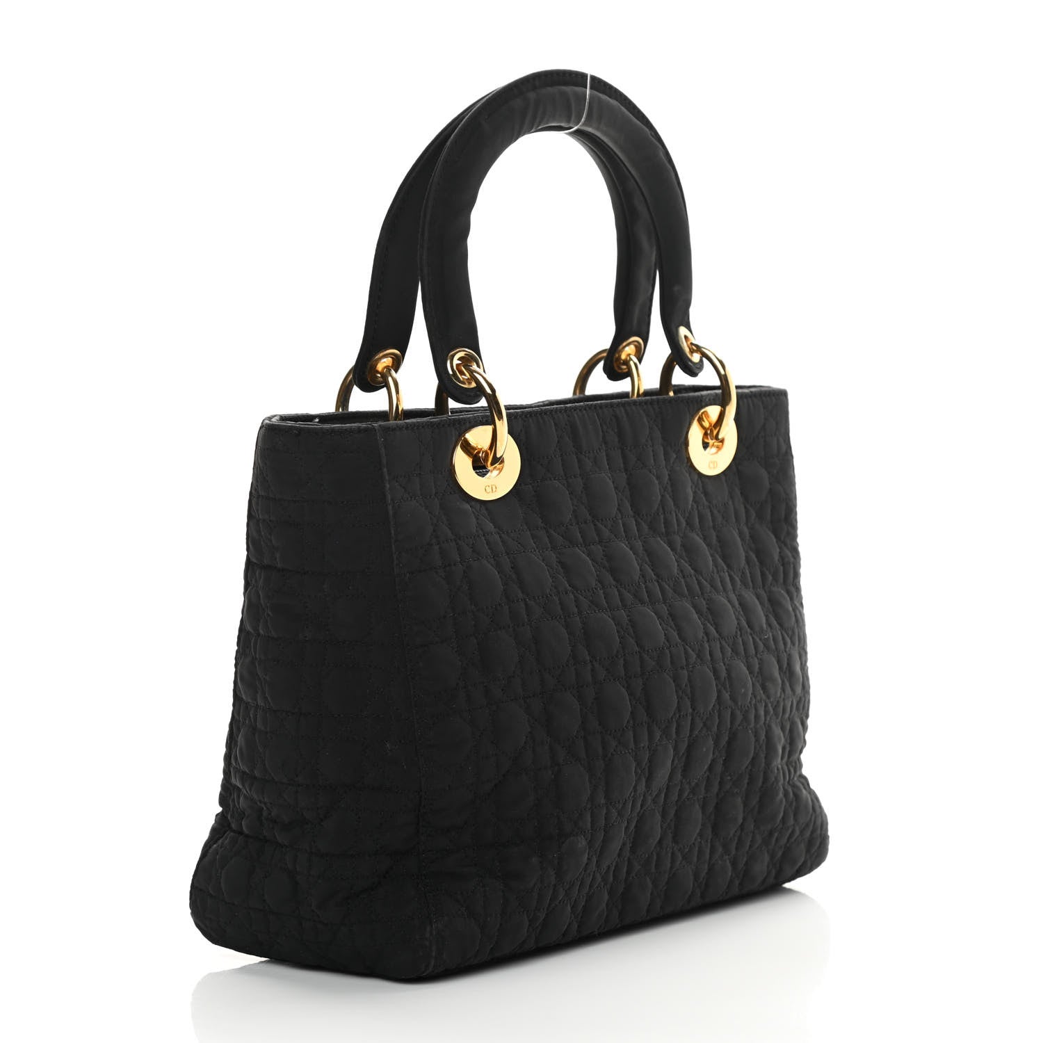 Christian Dior Nylon Cannage Medium Lady Dior Black 3 of 15