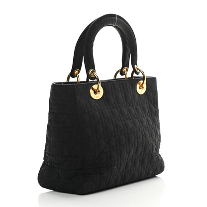 Christian Dior Nylon Cannage Medium Lady Dior Black 3 of 15