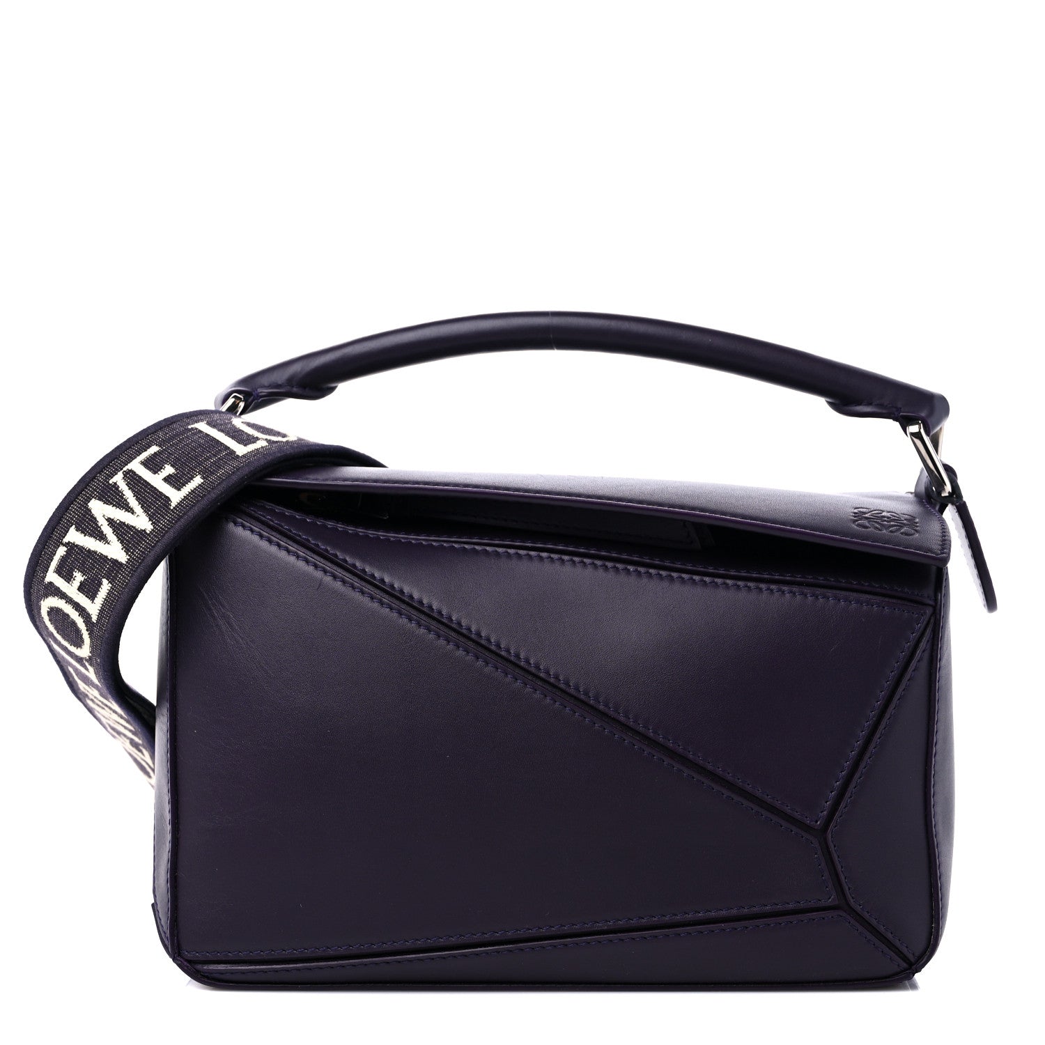 Loewe Satin Calfskin Small Puzzle Bag Deep Purple 1 of 10