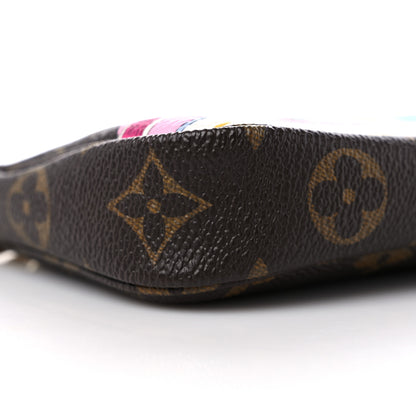 Louis Vuitton Monogram 2022 Christmas Animation Tokyo Mini Pochette Accessories Blue 8 of 9