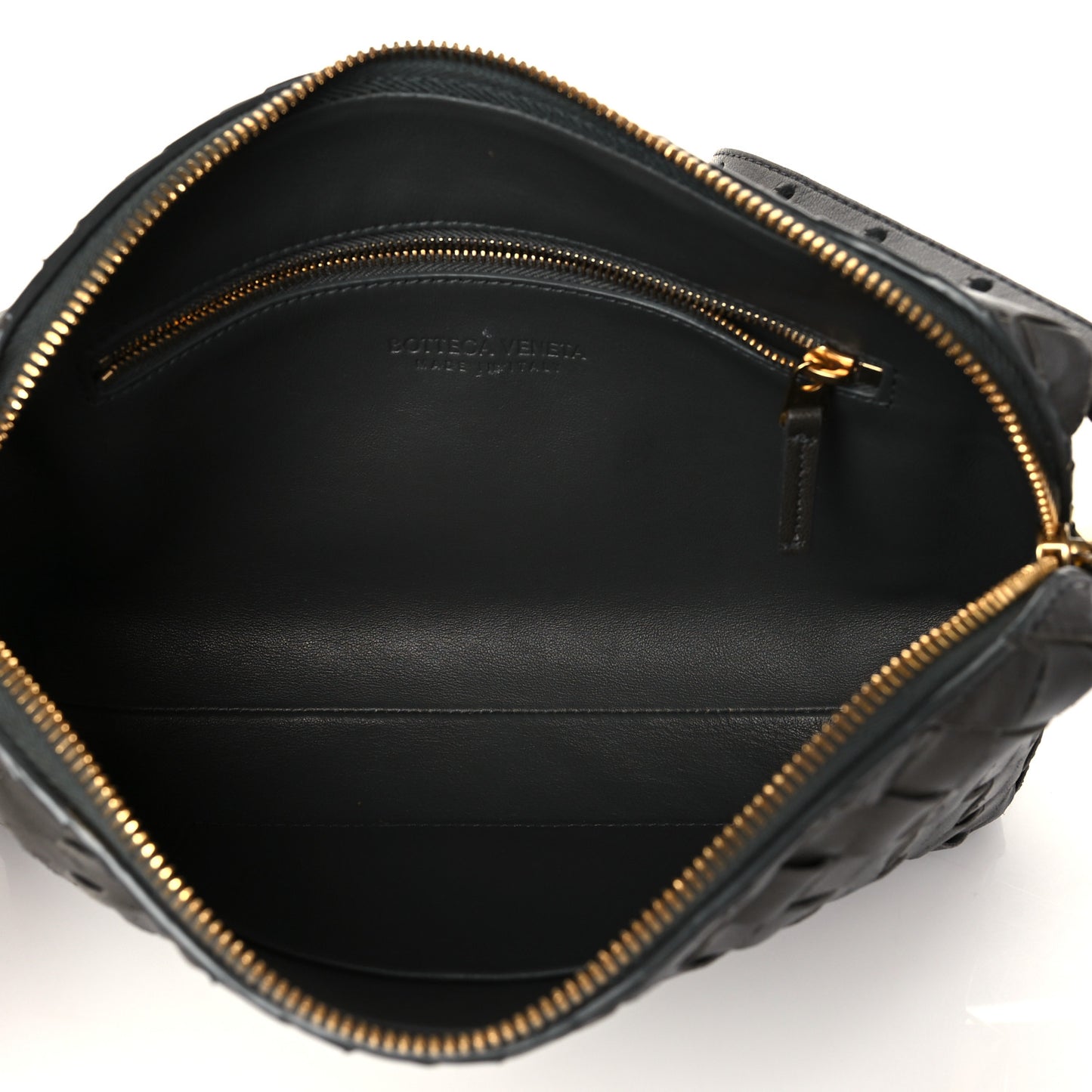 Nappa Intrecciato Crossbody Light Graphite