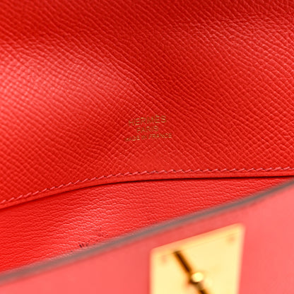 Hermes Epsom Kelly Cut Clutch Pochette Rose Jaipur 11 of 11