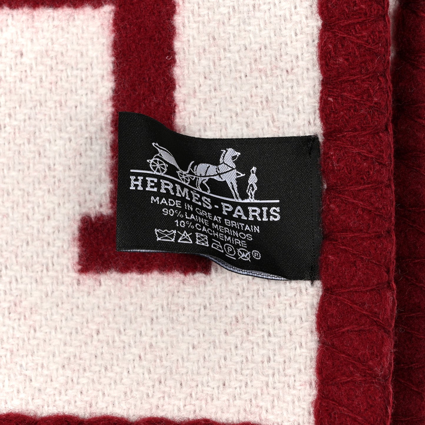 Wool Cashmere Avalon III Blanket Ecru Rouge H