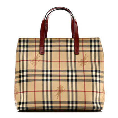 Burberry Haymarket Check Medium Tote Red 1 of 10