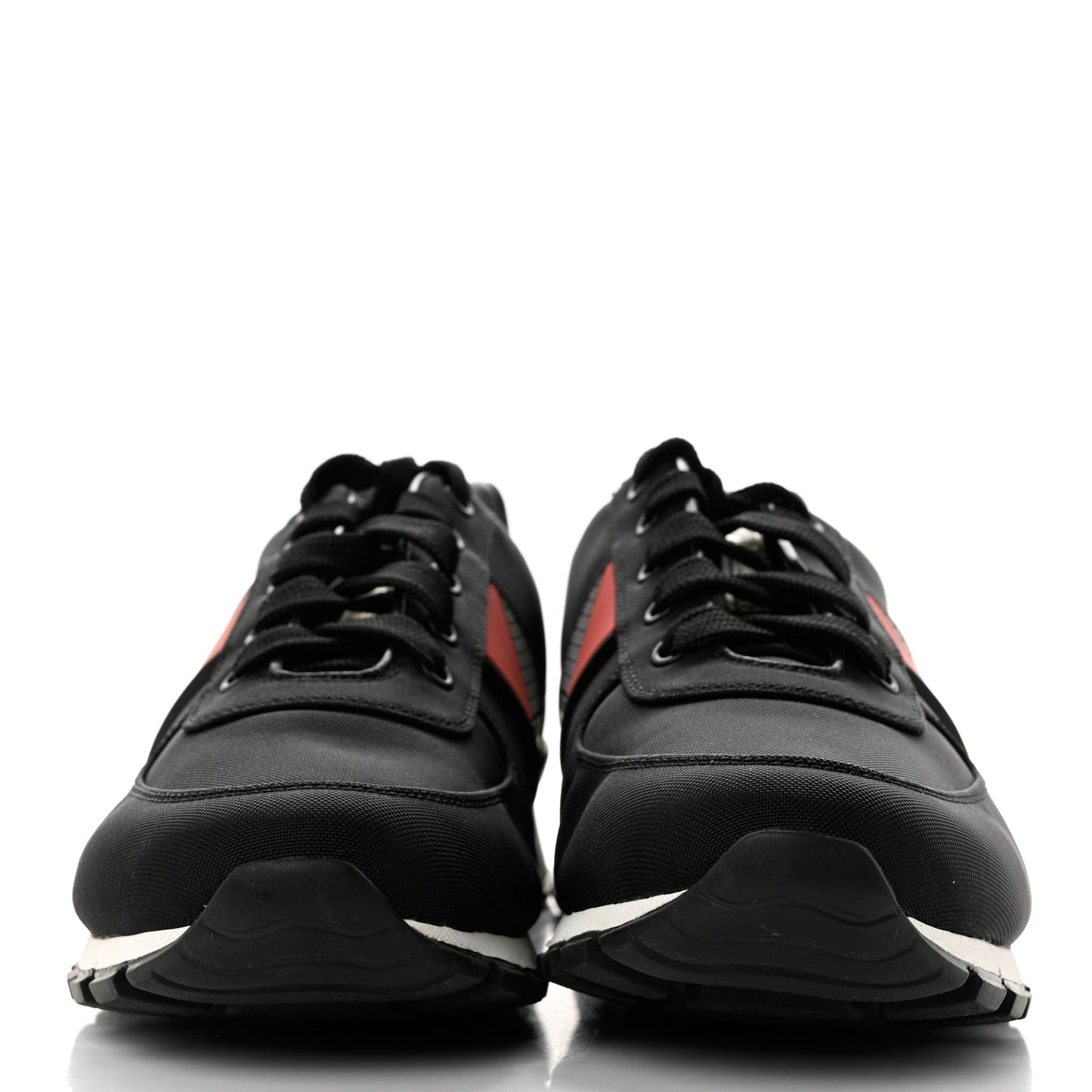 Nylon Tech Logo Mens Sneakers 8 Black