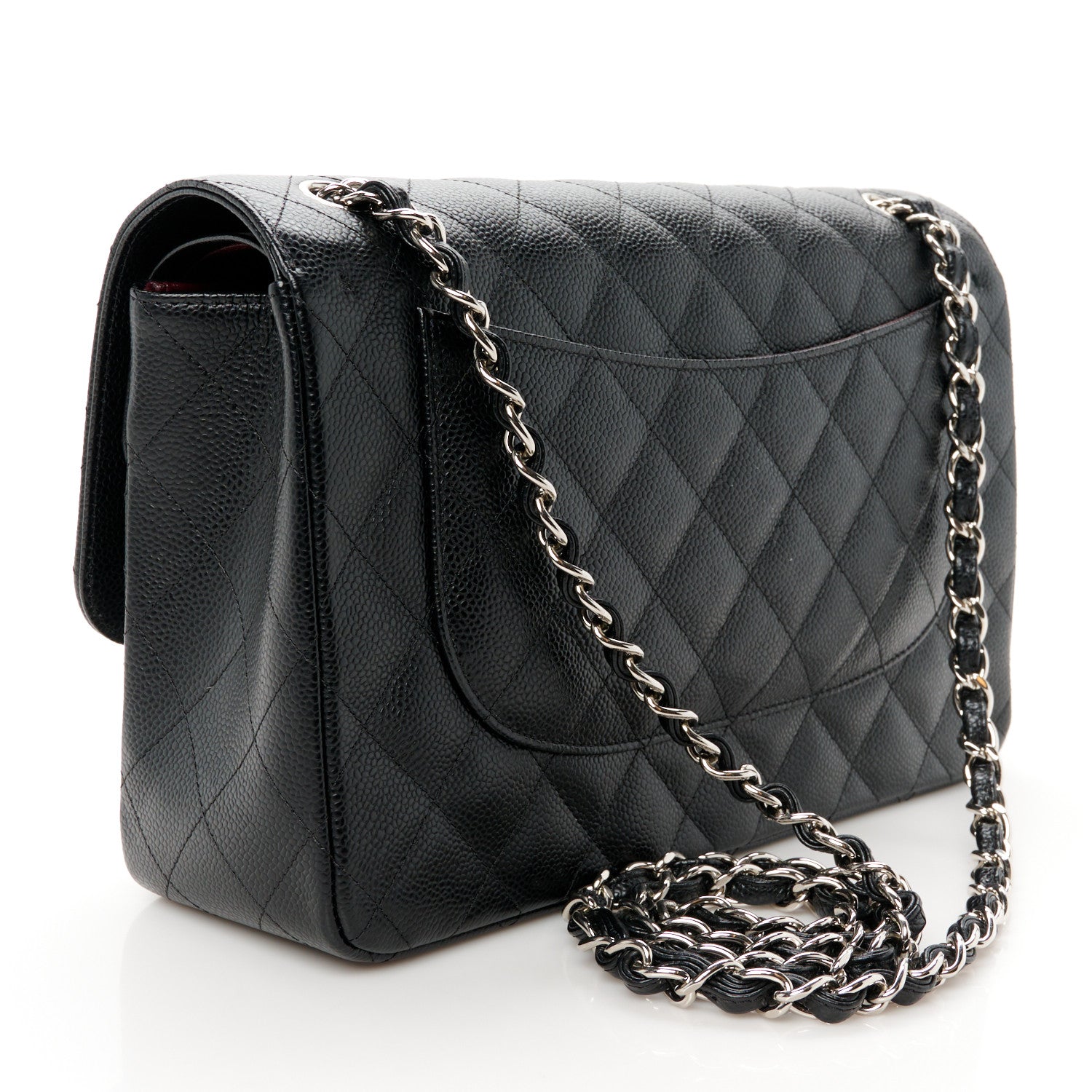 Chanel Caviar Quilted Jumbo Double Flap Black 3 of 12