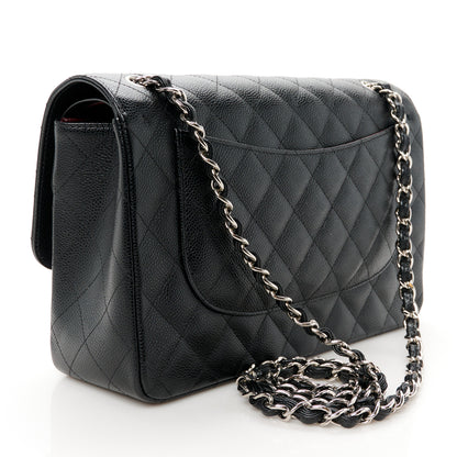 Chanel Caviar Quilted Jumbo Double Flap Black 3 of 12
