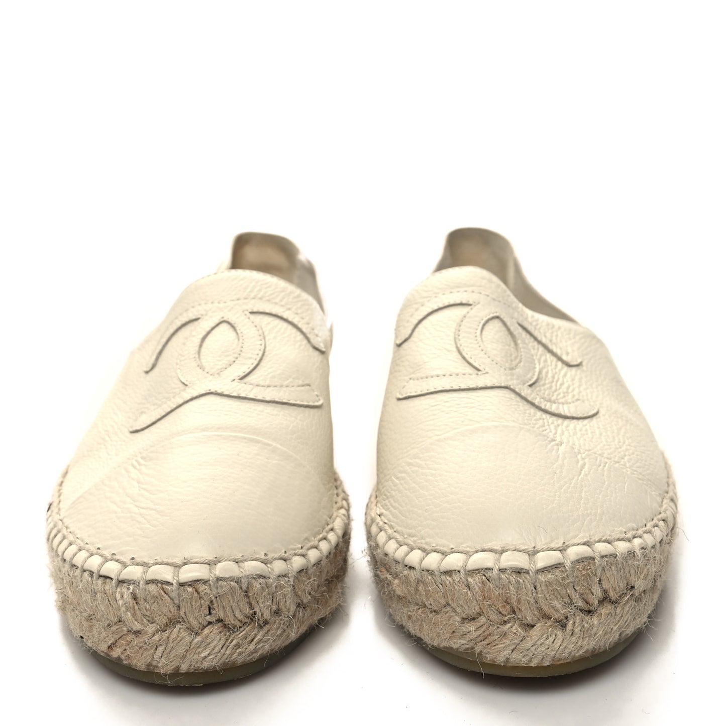 Lambskin CC Espadrilles 39 White