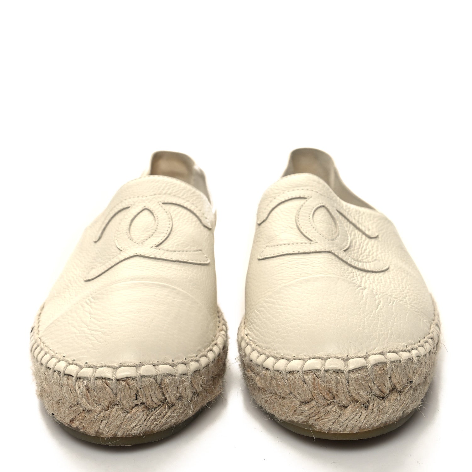 Chanel Lambskin CC Espadrilles 39 White 2 of 9