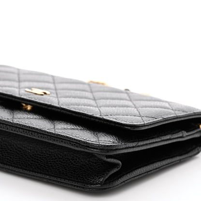 Chanel Caviar Quilted Wallet on Chain WOC Black 11 of 11
