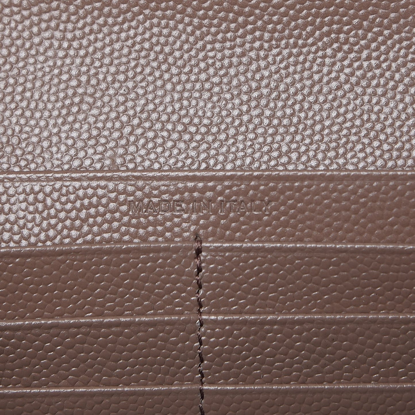 Grain De Poudre Matelasse Chevron Monogram Flap Wallet Taupe