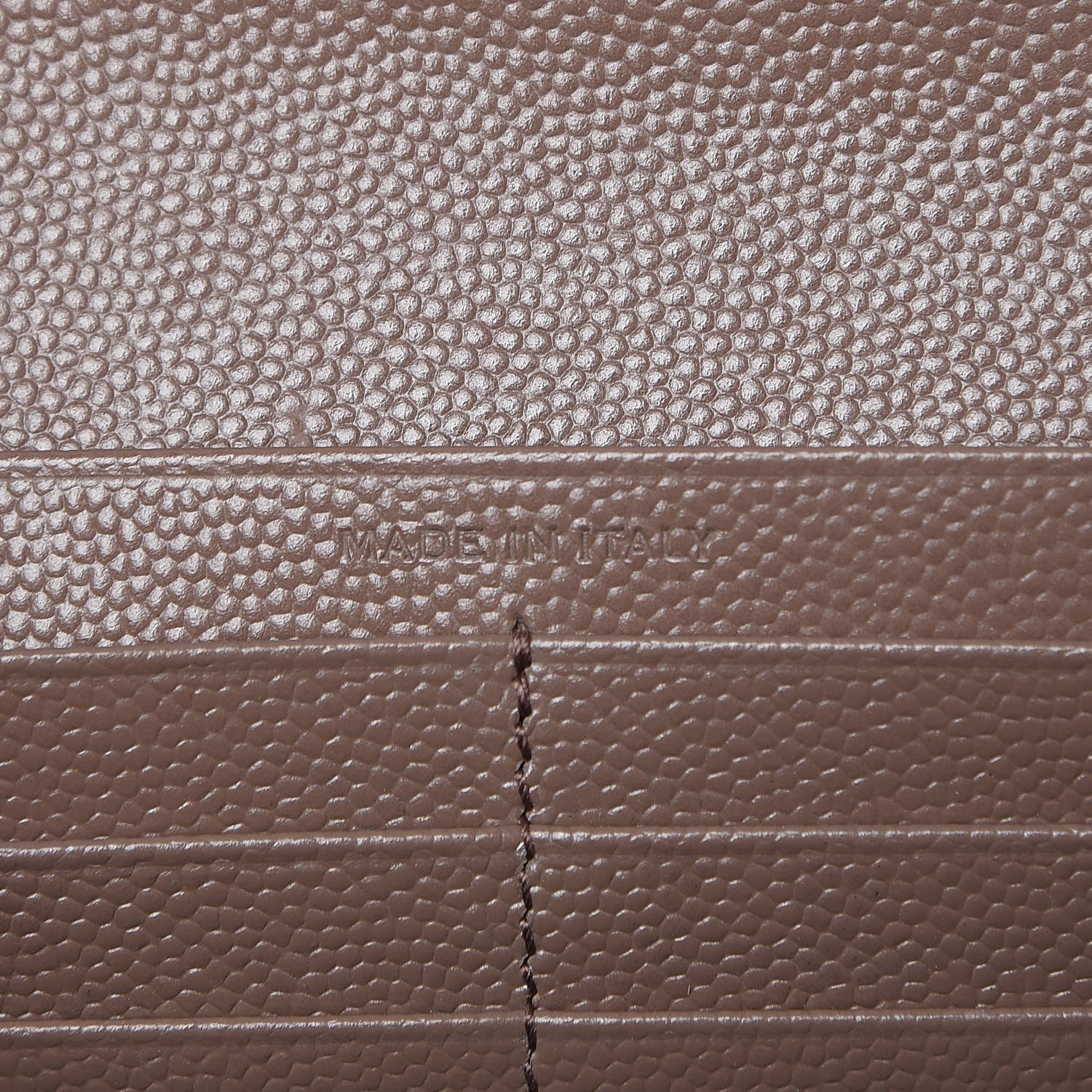 Saint Laurent Grain De Poudre Matelasse Chevron Monogram Flap Wallet Taupe 7 of 9