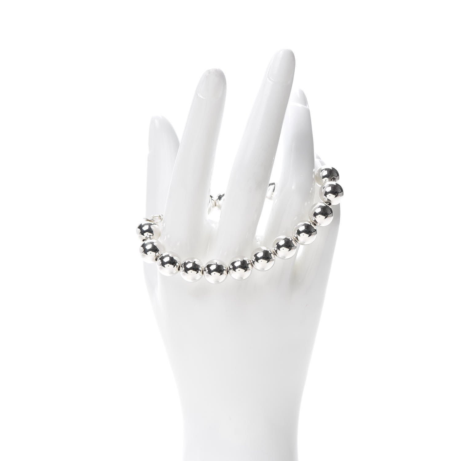 Tiffany Sterling Silver 10mm HardWear Ball Bracelet 2 of 7
