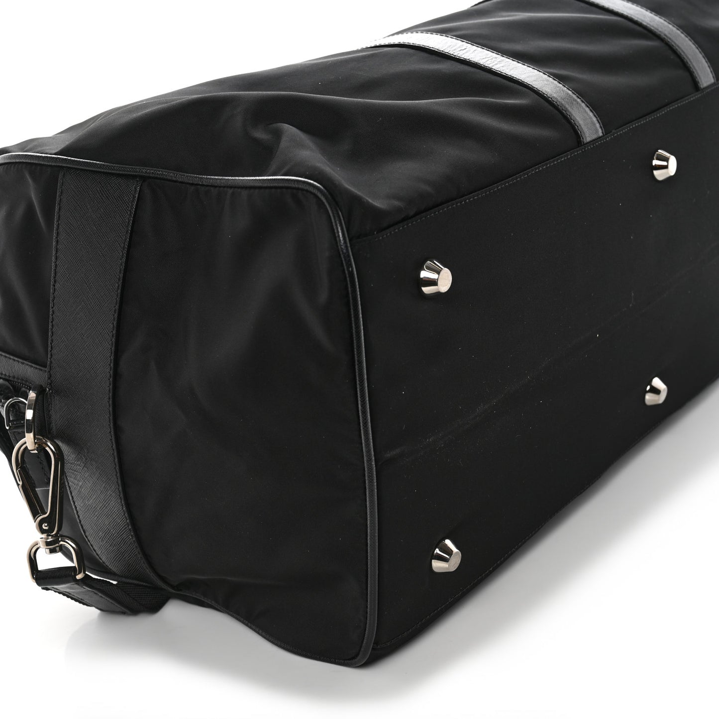 Tessuto Nylon Saffiano Viaggio Duffle Black