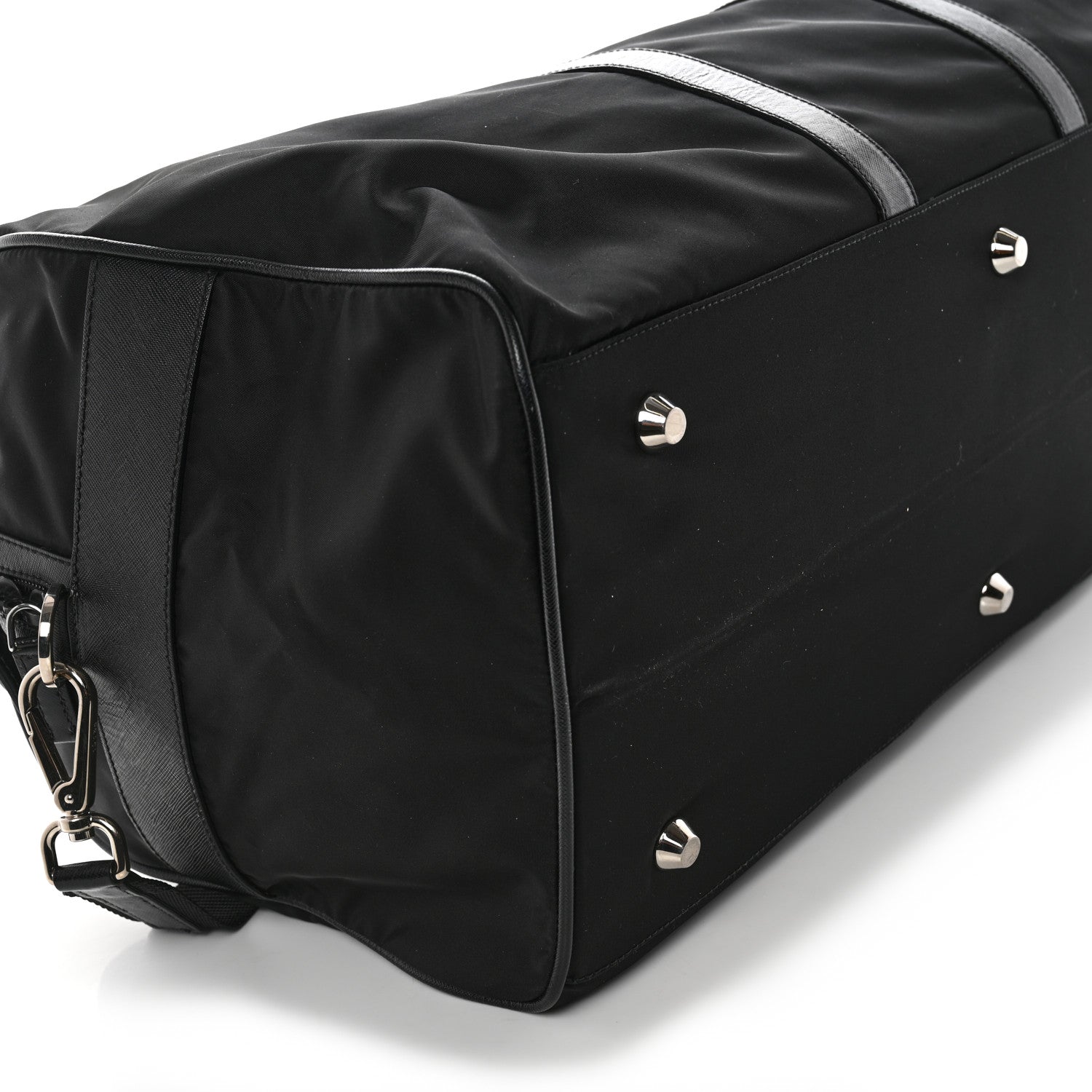 Prada Tessuto Nylon Saffiano Viaggio Duffle Black 9 of 10