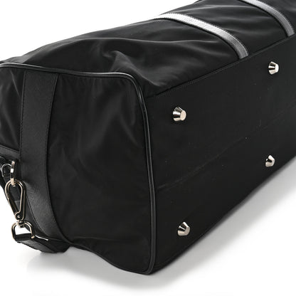 Prada Tessuto Nylon Saffiano Viaggio Duffle Black 9 of 10