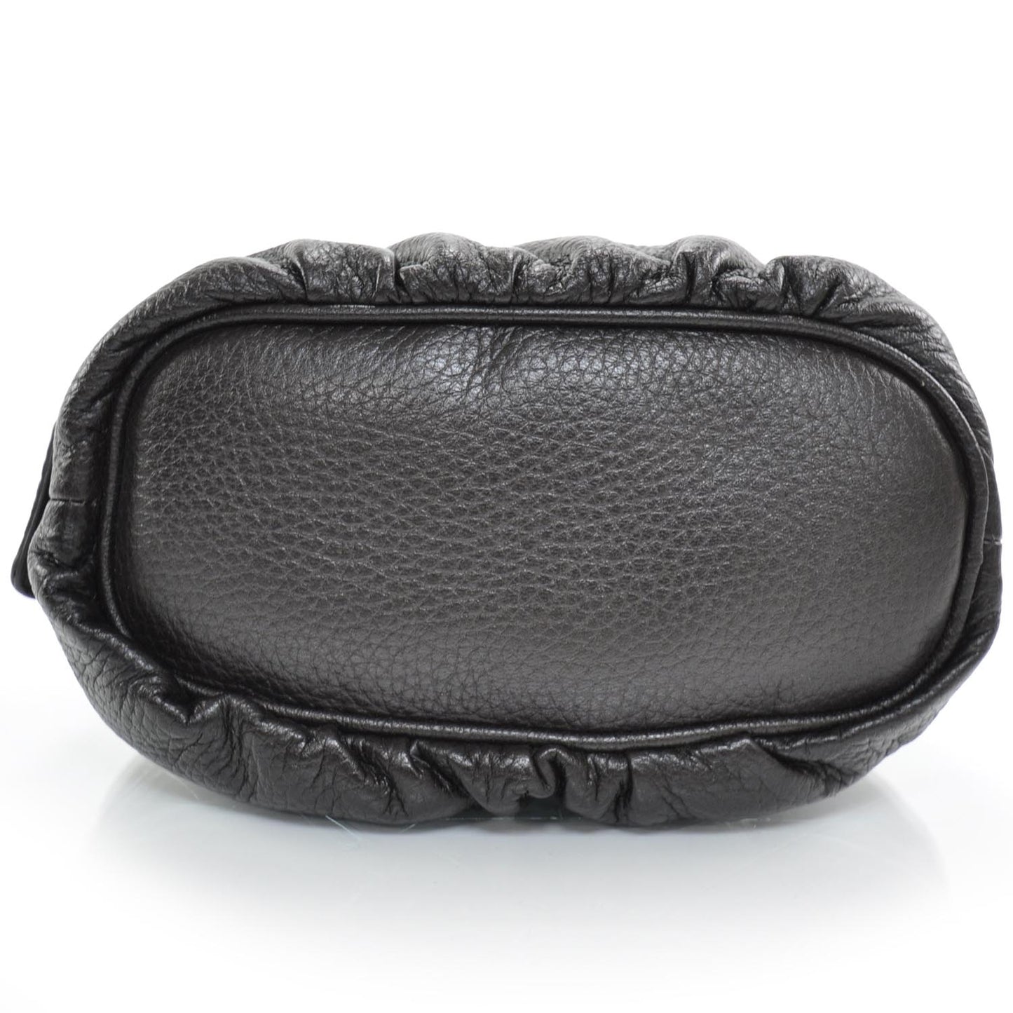 Leather Bamboo Cosmetic Case Black