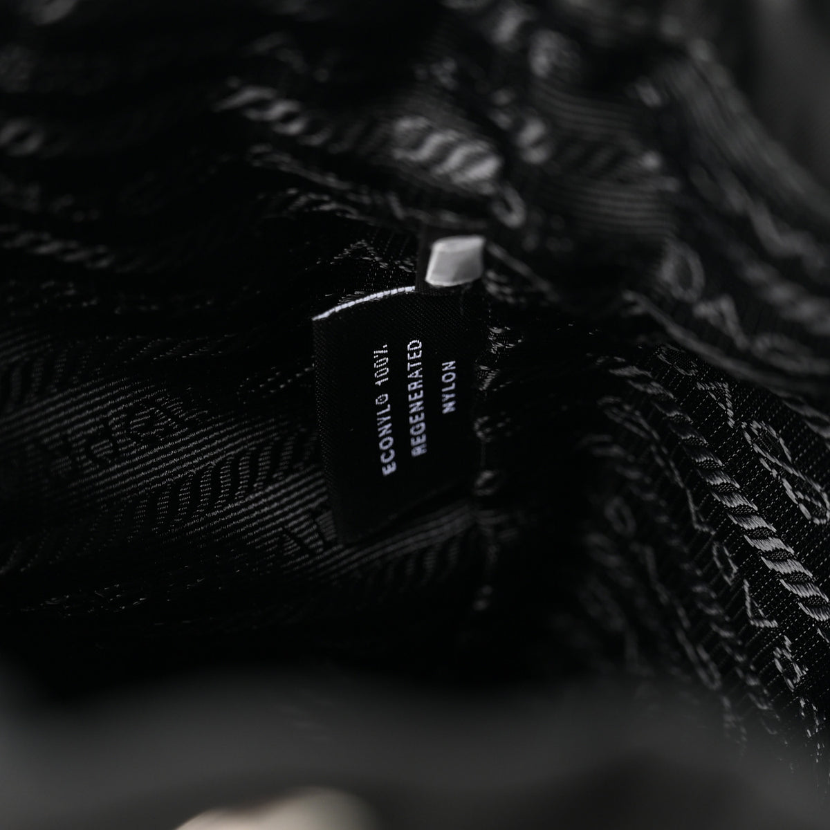 Re-Nylon Vela Drawstring Wristlet Pouch Black