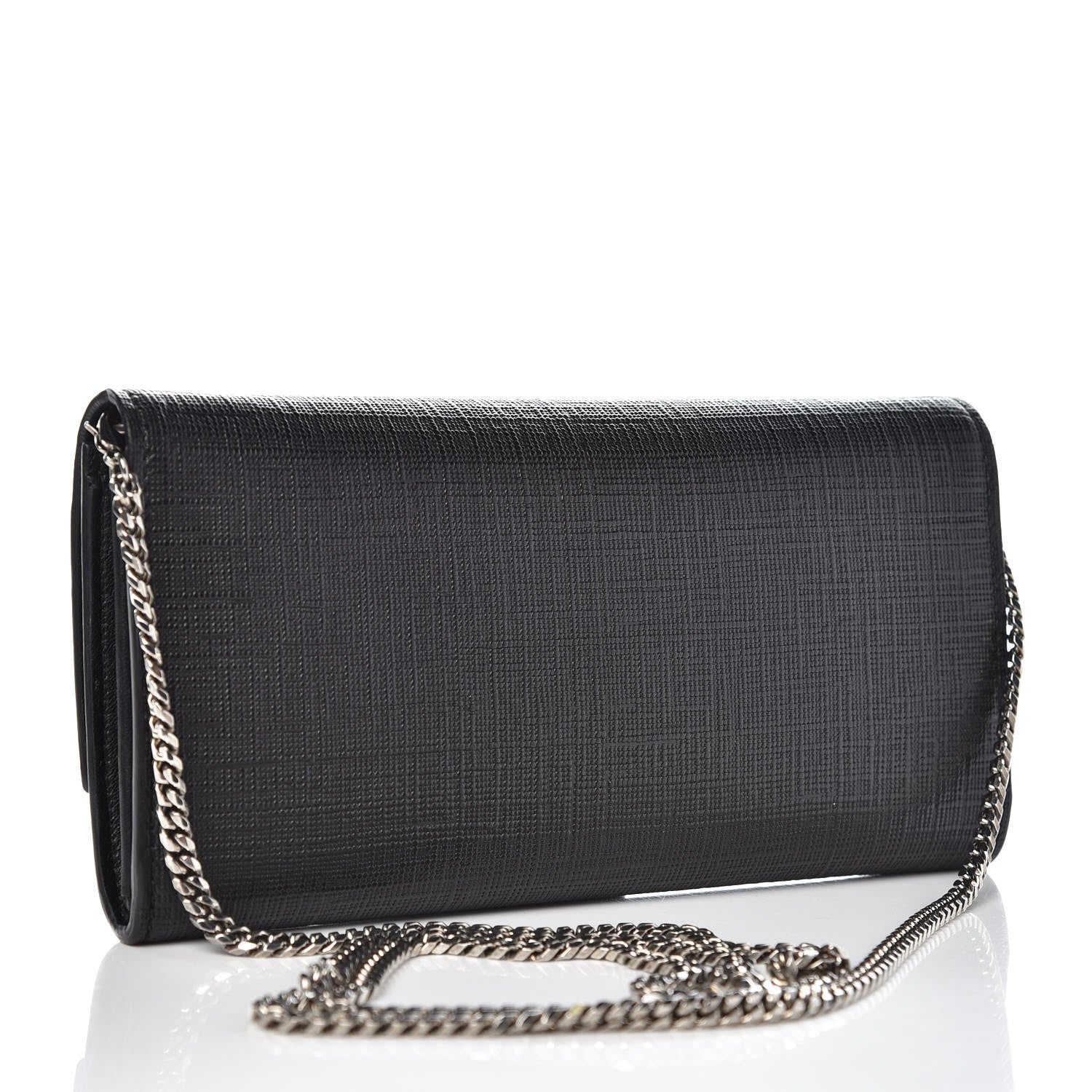 Alexander McQueen Calfskin Skull Wallet on Chain Black 3 of 8