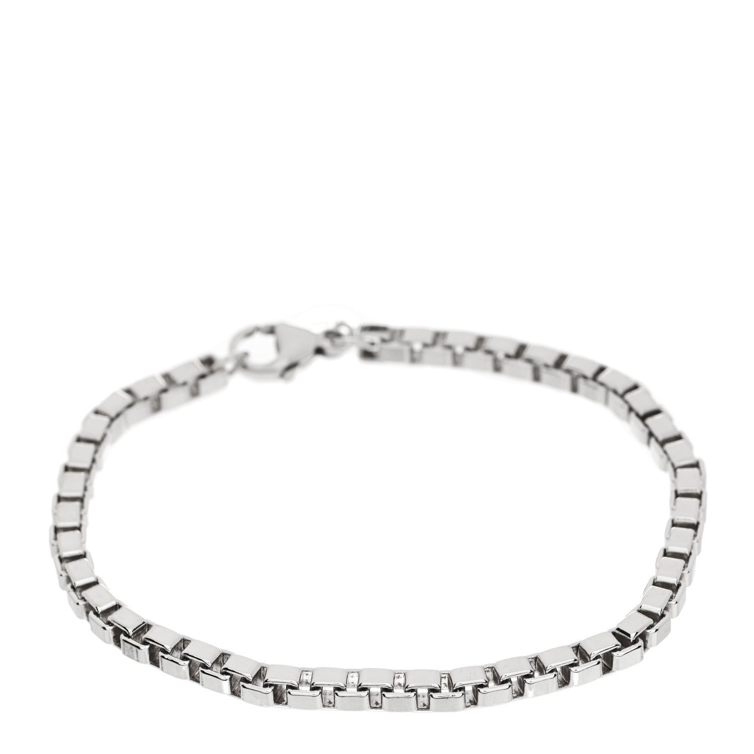 Tiffany Sterling Silver 4mm Venetian Link Bracelet 1 of 4