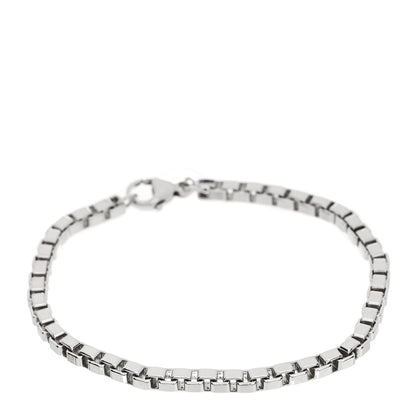 Tiffany Sterling Silver 4mm Venetian Link Bracelet 1 of 4